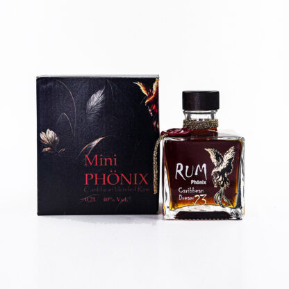 Exklusiver Genuss: Der Mini Phönix Rum Caribbean Dream 23 mit edlem Geschenkkarton – ideal für Kenner und als besonderes Präsent. Perfekt für stilvollen Rum-Genuss. Jetzt Premium Rum & Vodka kaufen